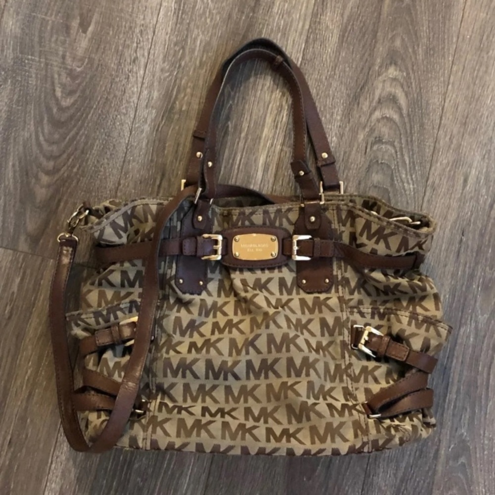 Michael Kors handbag purse tote monogram big